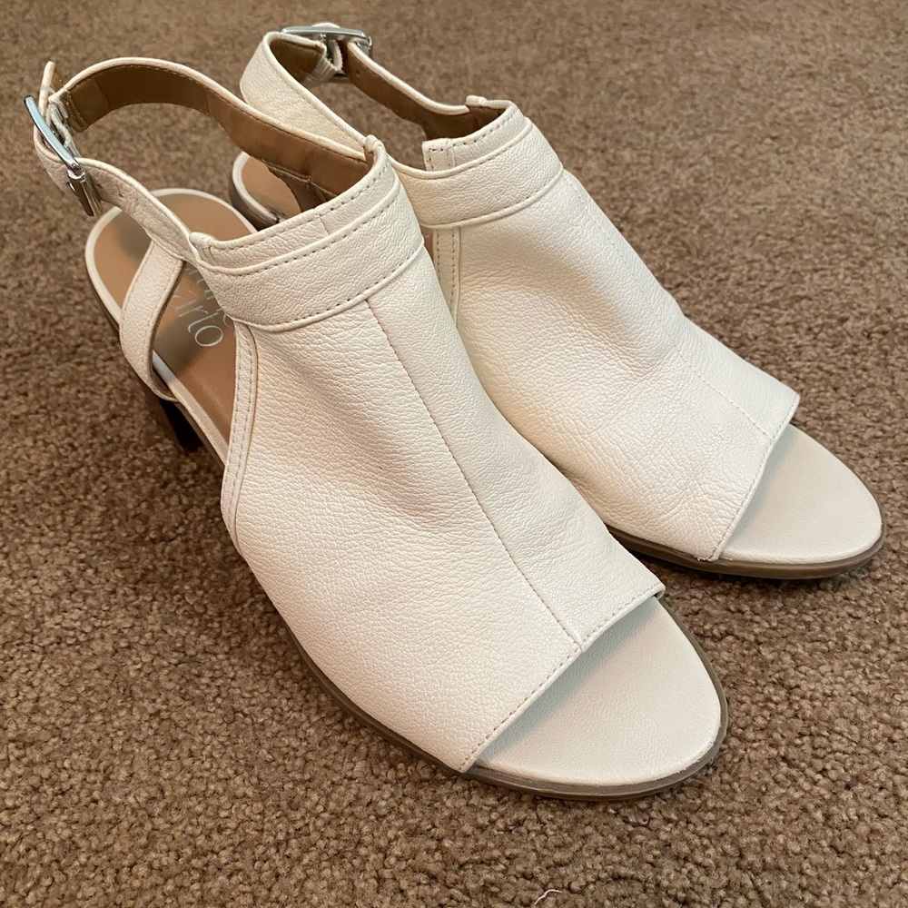 Franco Sarto cream slides